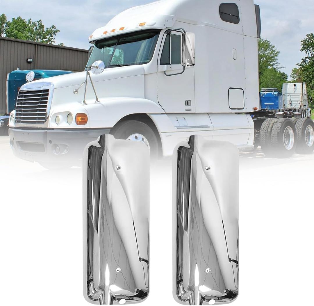Chrome Pairs Set Door Mirrors Cover Fit For 2005-2017 for Freightliner Century for Columbia Truck Side Mirrors Covers