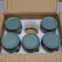 NETANY 6-pack 16oz Glass jars with Airtight Lids, Overnight Oats Containers with Lids, Wide mouth Mason Salad jars, Glass Food Storage Containers for Snacks Yogurt Spice Sugar - Green