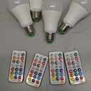 ILC LED Light Bulb 85W Equivalent, Color Changing Light Bulbs 2700K Warm White, Remote Control RGB 6 Modes, Timing, Sync, Dimmable E26 Screw Base (4 Pack)