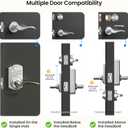 Veise Keypad Door Lock with Handle, Keyless Entry for Front Door & Bedroom, Electronic Lock with Code, Auto-Locking, Easy Installation, Passage Mode, Satin Nickel