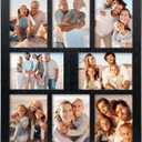 5x7 Picture Frame Collage for Wall Decor-Large Size 8 Openings Black Picture Frame Wall Decor Multiple Photo Collage Frames for Wall Mounting Vertically or Horizontally- Home and Family Display