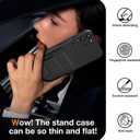 Compatible for ZTE Nubia Red Magic 10 Pro/10 Pro+/10S Pro/10S Pro+ Phone Case Folding Card Holder/Slots Kickstand/Stand Wallet Silicone Protective Cover Case - Black