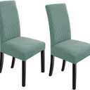 NORTHERN BROTHERS Chair Covers, Dining Chair Slipcovers Set of 2, Stretch Chair Protector for Dining Room, Restaurant, Kitchen, Party, Dark Cyan