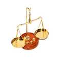 Royalantique Graceful Brass Antique Weighing Scale Balance Justice Law Scale Decoration Divine Item Jewellery with Complete Weight Vintage Weighing Machine Taraju Apothecary Scale