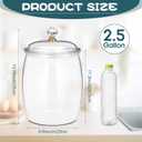 Nuogo 2.5 Gallon/320 oz Large Candy & Cookie Jar with Lid Plastic Apothecary Jars Large Food Storage Container Unbreakable Kitchen Storage for Cookie, Candy, Snack and Dried Foods DIY Gift