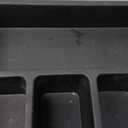 Homecor Silverware Organizer - Expandable Large Kitchen Drawer Organizer Utensil Organizer with 2 Removable Knife Blocks, 22"x 19"Cutlery Tray Drawer Dividers for Kitchen Flatware(6-9 Slots) (Black)