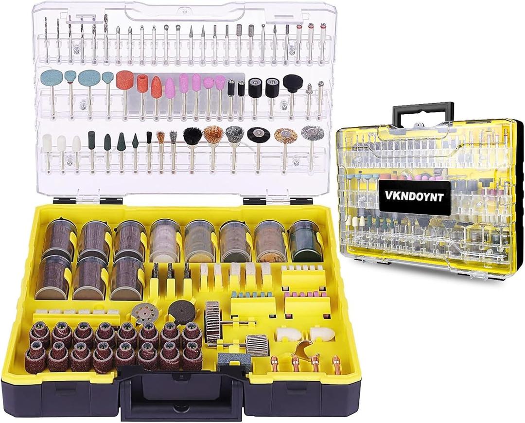 544-Piece Rotary Tool Accessories Kit, Universal Rotary Tool Bits for Easy Drilling, Cutting, Grinding, Sanding, Sharpening, Carving and Polishing, with Carrying Case