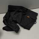 JMIERR Mens Casual Cotton Twill Cargo Shorts Drawstring Classic Chino Stretch Short with 6 Pockets (Black, L)