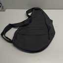 AmeriBag 19" Nylon Healthy Back Bag Ergonomic Crossbody Sling for Everyday Use, Travel & Walking Comfort (Black)