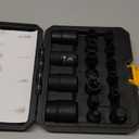 17-Piece Inverted E-Torx Socket Set - Premium Impact Cr-V Steel E4 - E24 Star Female Sockets for Impact Wrench 1/2 3/8 1/4 Drive Precision Torque Kit with Storage Case