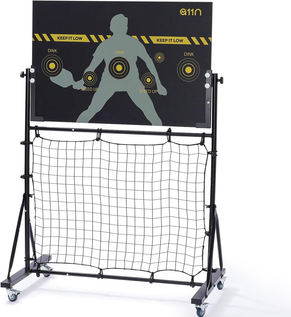 [Upgraded] A11N Pickleball Practice Rebounder, Adjustable Angle Dual-Sided Pickleball Dink Pad - Dink Board for Forehands Backhands Training