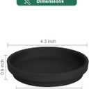 vensovo 4 Inch Black Terracotta Plant Saucer Pots Tray - 6 Pcs Round Planter Saucers for Indoor & Outdoor Plants, Small Clay Trays Perfect for 3 Inch 3.5 Inch 4 Inch Flower Pot