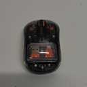 FMOUSE Novel Transparent Wireless Mouse, Tri-Mode (Dual Bluetooth+2.4GHz), USB-C Receiver Ideal for MacBook/Laptops/PC, Rechargeable, Portable, Silent, Clear Mice for Business Trips & Office - Black