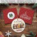 2 x Funny Beer Ornament - Ceramic Ornaments Gifts for Beer Lovers - Tis The Season to Drink Beers