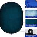 Kate Collapsible Backdrop Pop Up Backdrops Portable Folded Blue Background for Portrait Photography, for Video Conference, for Live Stream, 5x6.5ft