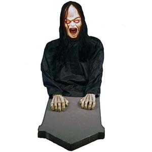 Haunted Hill Farm Resurrection Mary by Tekky, Battery Operated Timer and Sound Activated Jump-Scare Halloween Animatronic for Indoor or Covered Outdoor Creepy Halloween Decorations, Scary Fright Props