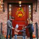 3 x 3D Thanksgiving Turkey Door Decoration, Maple Leaf Turkey Door Decor, Autumn Thanksgiving Themed Party Supplies 12.3 11.5 in