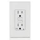 Leviton GFCI Weather-Resistant Outlet, 15 Amp, Self Test, Tamper-Resistant with LED Indicator Light, Outdoor Locations, GFWT1-W, White
