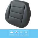 6Pcs Front Seat Covers Compatible with Land Rover LR3 Discovery 3 2005-2009 - Driver & Passenger Side Bottom Cushion, Lean Back & Armrest Cover | Black Microfiber Leather