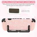 RHOTALL Cherry Blossom Carrying Case for Nintendo Switch 2,Cute Sakura Protective Travel Case,Pink White Flower Dockable Shell Cover for Switch 2,Screen Protector,Shoulder Strap,2 Thumb Caps-Girls