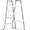 Intex Steel Frame Above Ground Swimming Pool Entry/Exit Ladder for 48" High Wall Pools, 300 Pound Capacity, Accessory Only, Pool Not Included