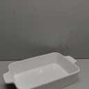 MALACASA 4.4 QT Baking Dish, 9x13 Large Casserole Dish for Oven, Ceramic Baking Pan, Rectangular Lasagna Pan Deep with Handles for Baking, Durable Microwave Oven Safe, Wedding Gift,White, Series BAKE-BAKE