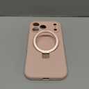 Compatible with iPhone 17 Pro Max Case with Magnetic Invisible Stand Compatible with Mag-Safe Military Drop Tested Shockproof Silicone iPhone 17 Pro Max Phone Cases for Women Men 6.9", Pink