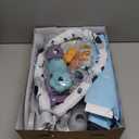 Baby Play Gym Mat, Baby Gym Activity Center, Kick and Play Piano with Music and Light, Tummy Time Toys for Newborn Babies Infants Boys Girls 0-3-6-9-12 Months (Grey)