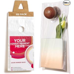 Choice Marts Door Hanger Bags 6" x 12" Waterproof and Secure 1000 Pack