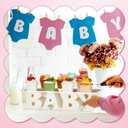BABY Acrylic Cupcake Stand 6.3 x 15.7 in Baby Shower Cupcake Stand Clear Dessert Display Holder Tower for Gender Reveal Birthday Party Decorations Supplies Table Centerpiece