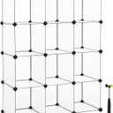 SONGMICS Cube Storage Organizer, Set of 12 Plastic Cubes, Book Shelf, Closet Organizers and Storage, Room Organization, Bedroom Living Room, 12.2 x 36.6 x 48.4 Inches, White ULPC34L
