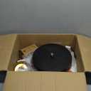 EDISHINE 68" Arc Floor Lamp with Table, Vintage Standing Lamp for Living Room with Tray, Tall Reading Lamp, Beige Shade, Adjustable Arm, Remote Dimmable Bulb Included, for Bedroom Office, Wood Grain