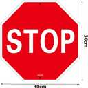 8 x 2-pack Stop Signs Red Stop Signage Aluminum Traffic Sign Warning Sign with 2 Pre-drilled Mount Holes, 30 X 30 cm