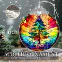 2 x Christmas Tree Ornaments, Stained Glass Effection, 4 Inch Acrylic Ornament, White Elephant Gifts, Holiday Decor, Christmas Ornament 2025, Tree Ornaments, New Year Decorations