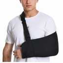Breathable Arm Sling for Shoulder Elbow Waist Injury, Medical Shoulder Immobilizer with Removable Padded Strap, Arm Support Sling for Men Women, Soft Brace for Torn Rotator Cuff, Black