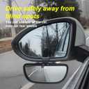 Blind Spot Mirrors for Trucks and Cars,Automotive Side View Concave Mirror Blindspot,360 Large Convex Rearview Exterior Mirror Accessories for Truck and Car(1Pack Black)