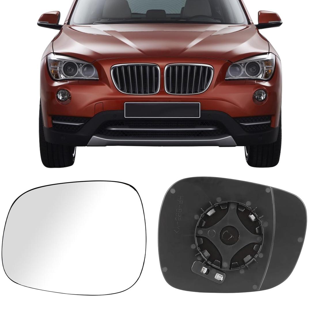 Passenger Side Mirror Replacement Glass for BMW X3 2011-2014,Backing Plate Power Heated Right Side View Car Rearview Mirror Glass for BMW X3 2011 2012 2013 2014