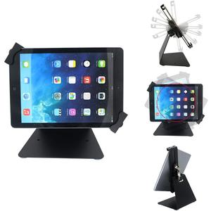 Desktop Anti-Theft Security Kiosk POS Stand Holder Enclosure with Lock & Key, Compatible with iPad air, iPad mini, Galaxy Tab, Note 10.1, 7-10 inch Tablets, Flip & Rotate Design, Black