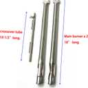 Kit DG271 15.3" 7635 Porcelain Steel Flavorizer Bars and 69785 Stainless Steel Grill Burner Tubes for Weber Spirit I & II 200 with Front Control, Spirit E210, E220, S210, S220