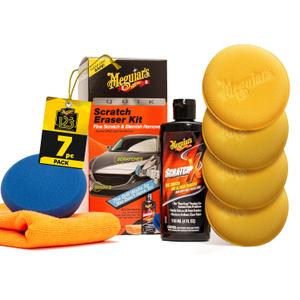 Meguiars Quik Scratch Eraser Kit, Car Scratch Remover for Fixing Surface Blemishes, Includes ScratchX, Drill-Mounted Pad, and Microfiber Towel, Great Car Gifts for Men and Women