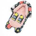 Travel Bug Baby & Toddler 2-in-1 Head Support Duo Head Support + Strap Covers for Car Seats, Strollers & Bouncers (Dark Floral)