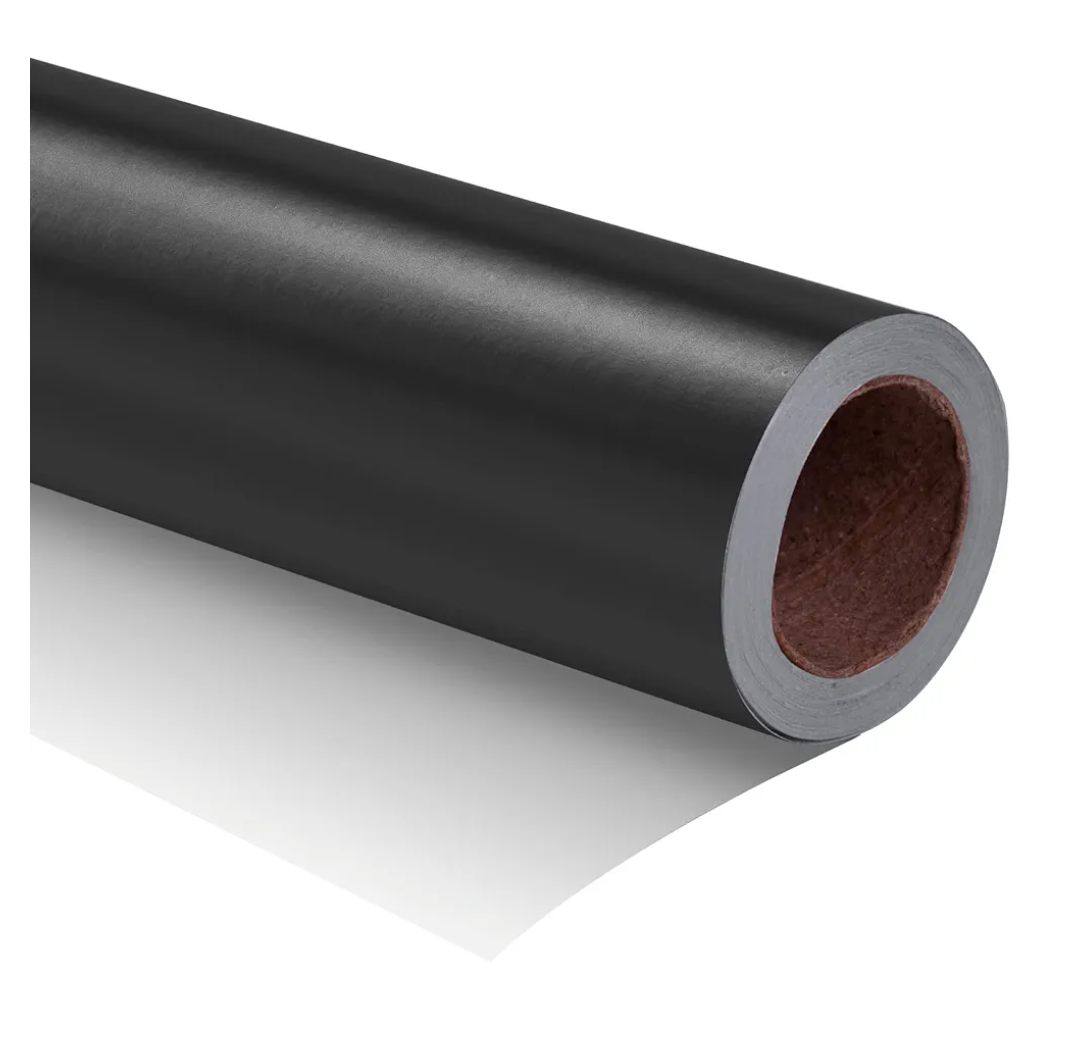 RUSPEPA Black Wrapping Paper - Solid Color Matte Gift Wrapping Paper Roll Perfect for Wedding, Birthday for Men, Christmas, Baby Shower, Graduation Gifts, Father's Day Gifts - 17 Inches X 32.8 Feet