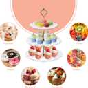 12 Pcs Cake Stand, Dessert Table Display Set, 4 Pcs Tiered Cupcake Stand Holder 2Pcs Cake Pop Stand 4Pcs Serving Tray and 2 Tongs for Tea Party Baby Shower Birthday