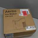 Aeitto Ice Maker Countertop 26lbs/24H, Ice Machine 8 Ice Cubes Ready in 6 Mins, 2 Sizes of Bullet Ice Portable Ice Makers with Basket & Scoop, Auto Self-Cleaning for Home/Kitchen/Office Stainless