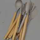 Silicone Cooking Utensil Set,12 PCS Cooking Cookware Kitchen Utensils Set for Cooking, Nonstick 446F Heat-Resistant Cookware Kitchen Tools of Spoon,Brush,Whisk,Spatula,Turner Tongs (Khaki)