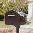 Architectural Mailboxes 950020RZ Centennial Post Mount Mailbox, XL, Rubbed Bronze