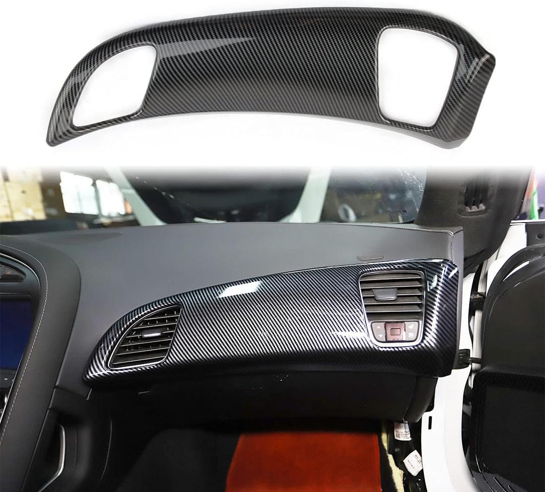 Carbon Fiber Dashboard Panel Decor Cover for Chevrolet Corvette C7 2014-2019