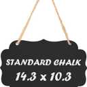 Kamehame Hanging Chalkboard Signs, Large 14.3x10.3 Acrylic Blackboard with Jute String, Double-Sided Message Board, Memo Message Chalk Board Sign for Home, Parties, Store, Office, Garden