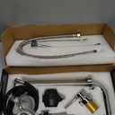 SUMERAIN 2 Hole Kitchen Faucet with Pull Out Sprayer Chrome, Front Window Kitchen Sink Faucet with Side Single Handle