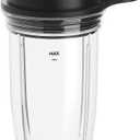 Replacement Parts cup with To-Go Lid Compatible with NutriBullet Blender Combo NutriBullet Pro 1000 and NutriBullet Select 2.0 (18oz)